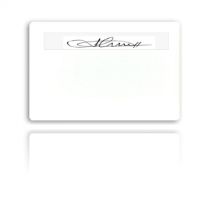 White Cards CR80 with Signature Panel (0.030")