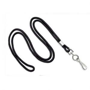 Round Standard Lanyard (1/8") with Nickel Plated Steel Swivel Hook (36")