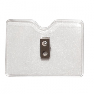 Orange Peel Texture Badge Holder with Clip