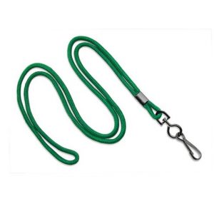 Round Standard Lanyard (1/8") with Black-Oxidized Swivel Hook (36")