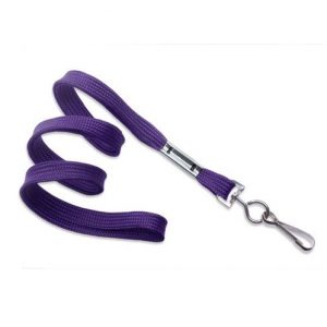 Flat Woven Lanyard (3/8") with Nickel Plated Steel Swivel Hook (36")