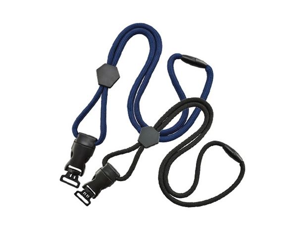 Lanière ronde (1/4 po.) avec boucle combo "DTACH", curseur diamand et attache fusible (36 po.)