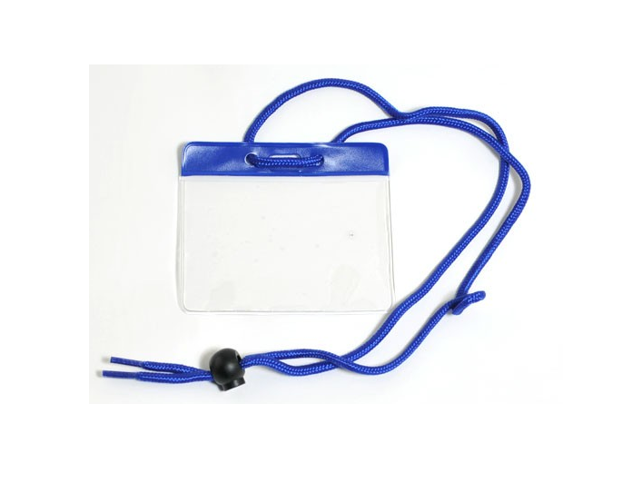 Horizontal Badge Holder with Color Bar and Lanyard - Military/Government Size – Image 3