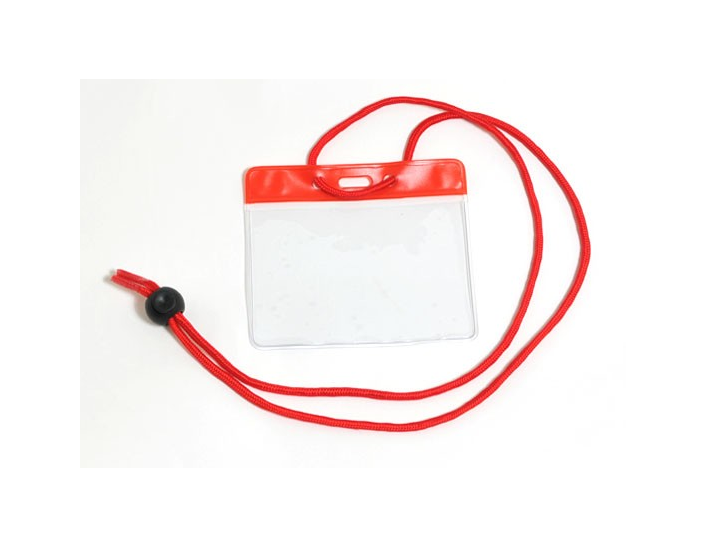 Horizontal Badge Holder with Color Bar and Lanyard - Military/Government Size – Image 5