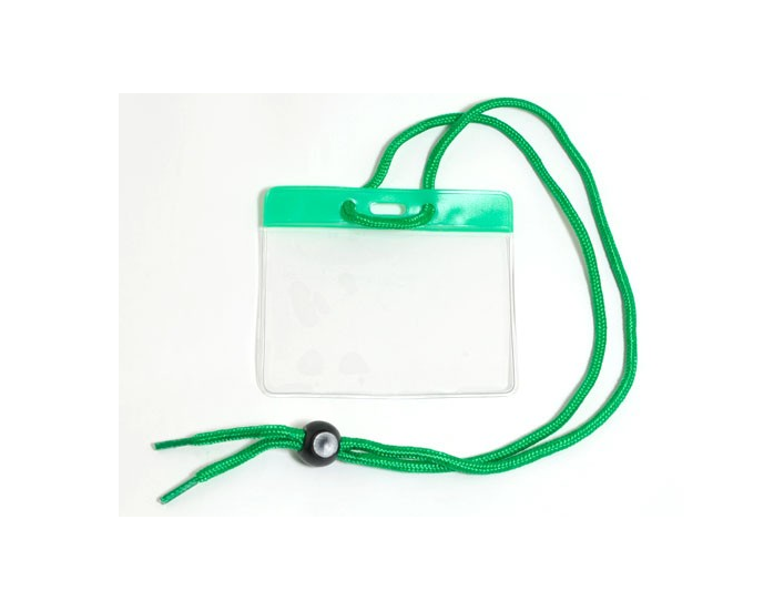 Horizontal Badge Holder with Color Bar and Lanyard - Military/Government Size – Image 4