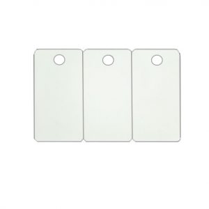 White Pre-Punched CR80 Key Tags (0.030") - 3UP